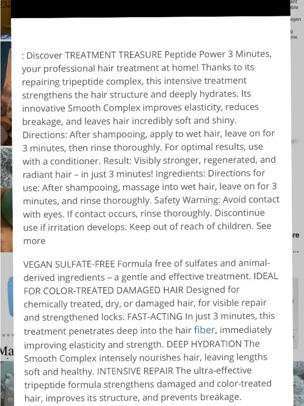 NEQI BUNDLE -Professional Hair Care Shampoo and instant peptide treatment - Picture 5 of 7